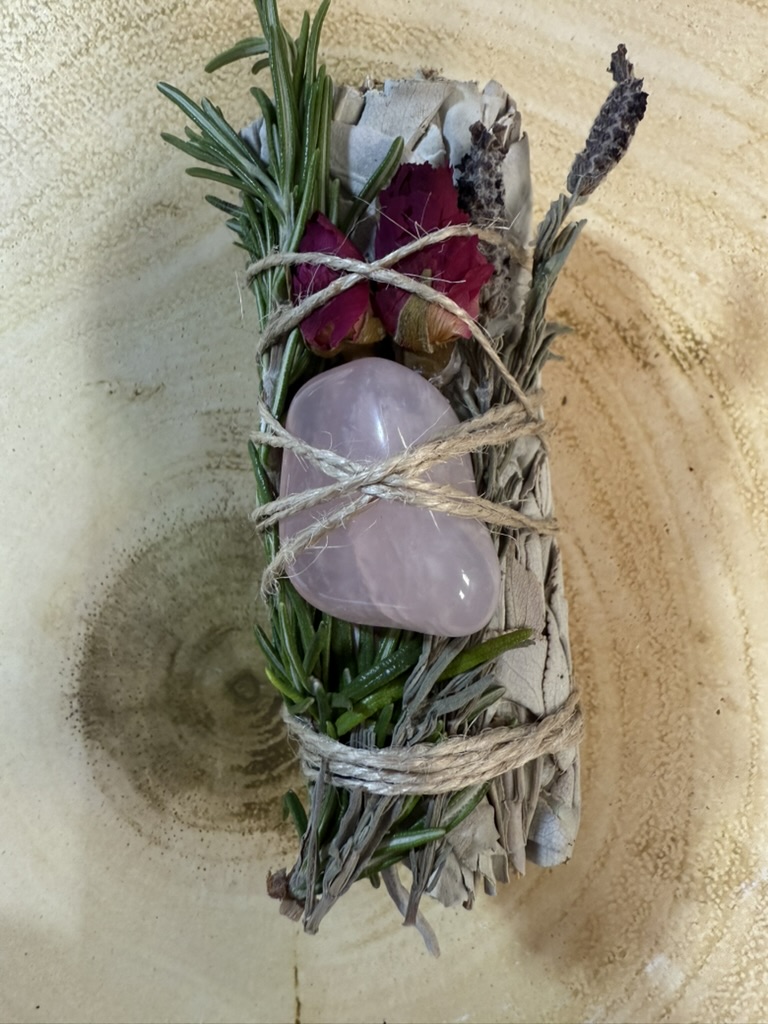 Wild Heart Sage & Quartz Smudge